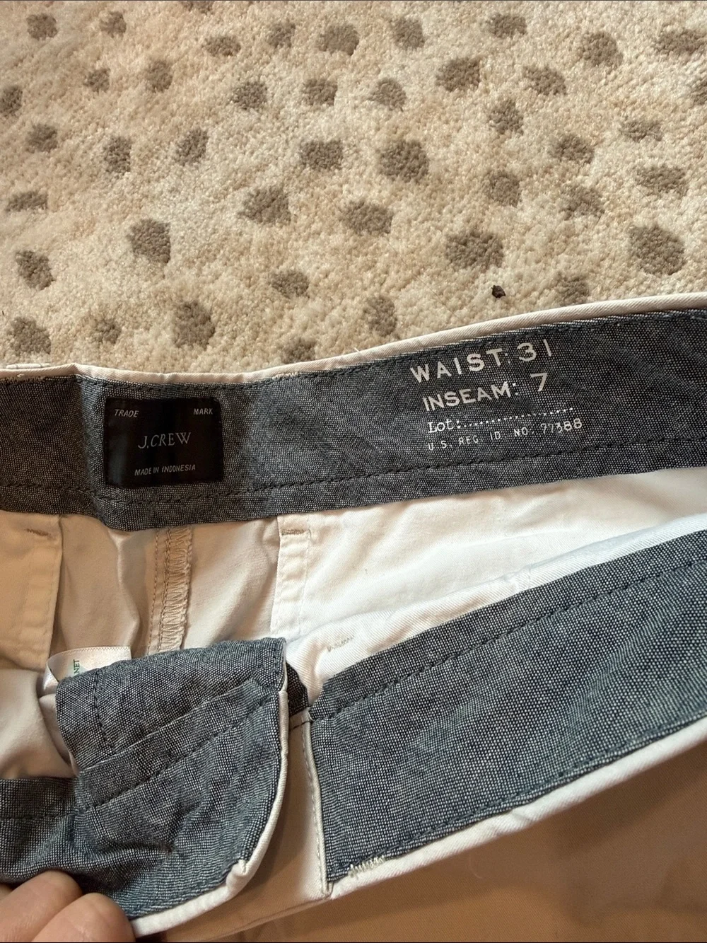 J. Crew Men's Flat Front Chino Shorts in Light Beige